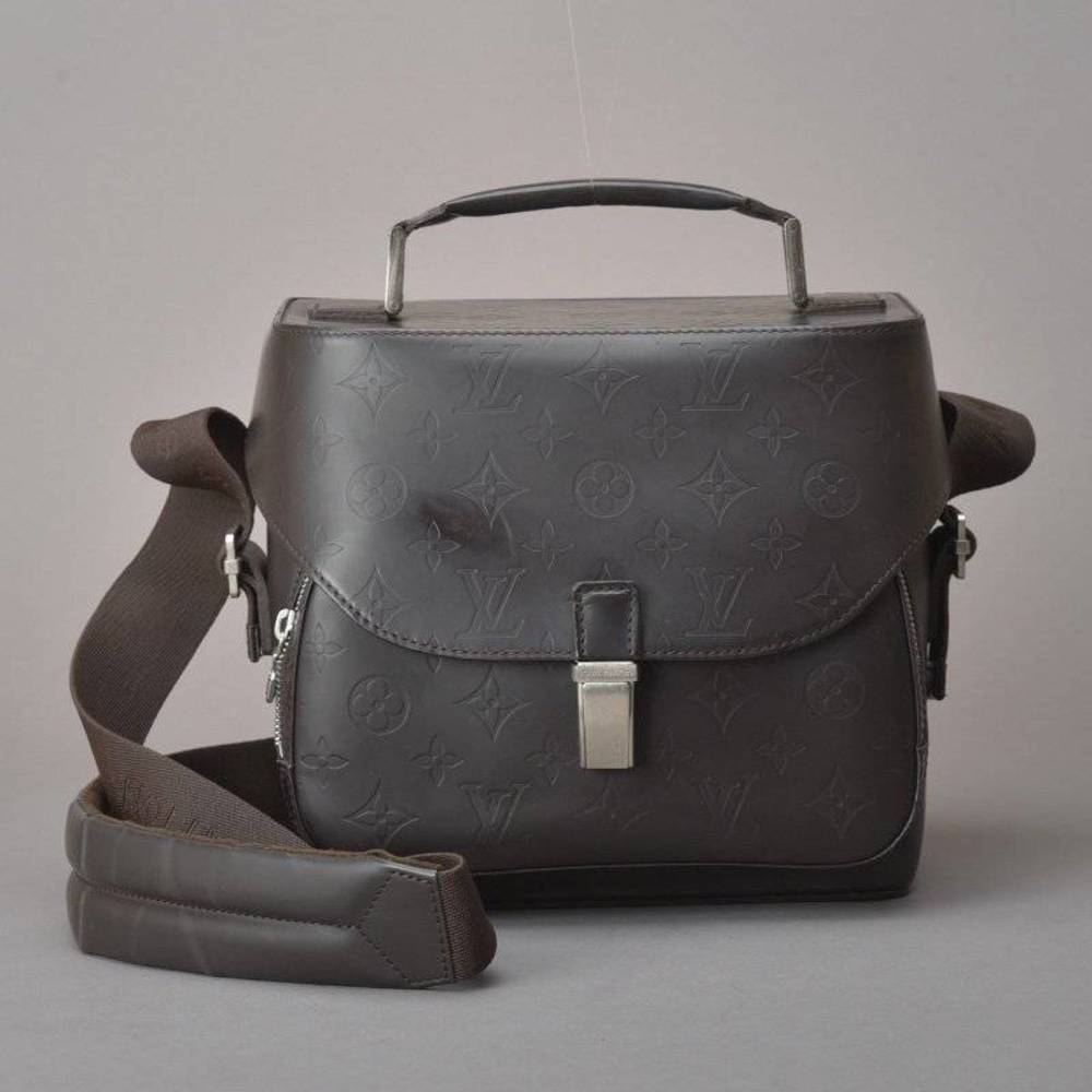Louis Vuitton Brown Leather 2WAY Monogram Glace Shoulder Bag Charlie